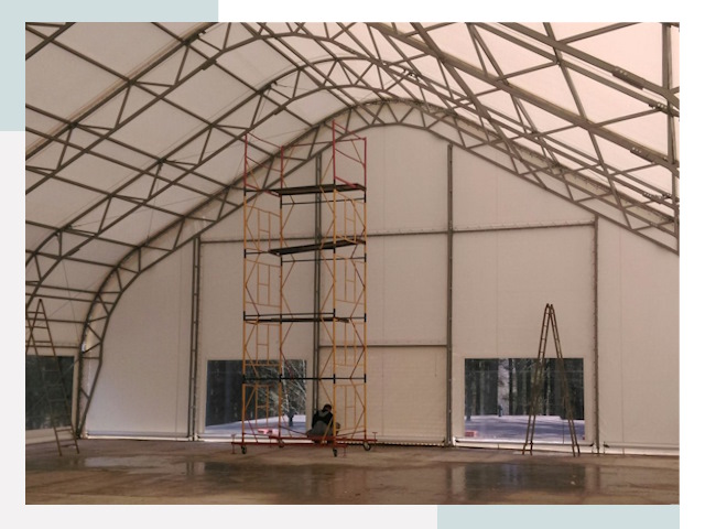 Шатровые ангары в Дмитрах