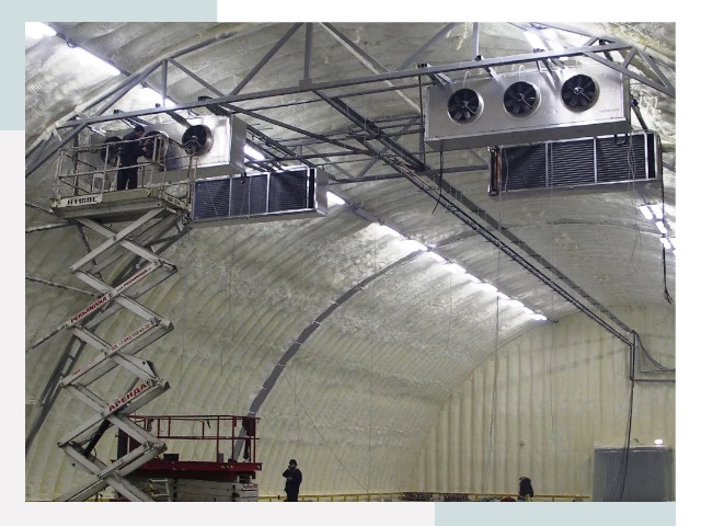 Оснащение ангаров в Дмитрах