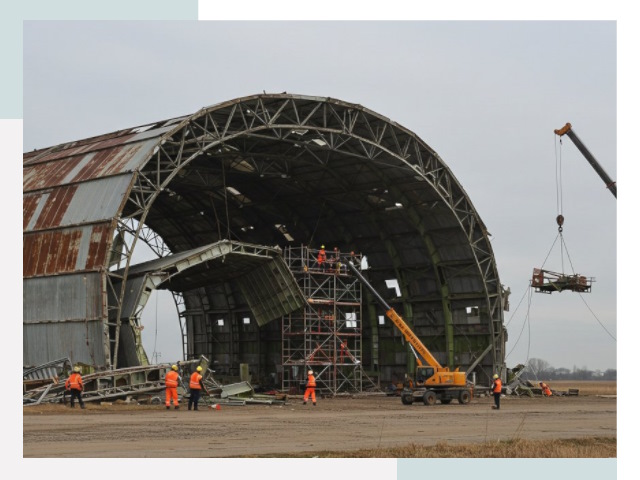 Демонтаж ангаров в Дмитрах