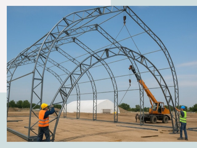 Монтаж ангаров в Дмитрах от 643 руб. - Надежно и быстро